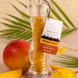 Himalayan pink salt infused with golden mango and turmeric 100 gr
