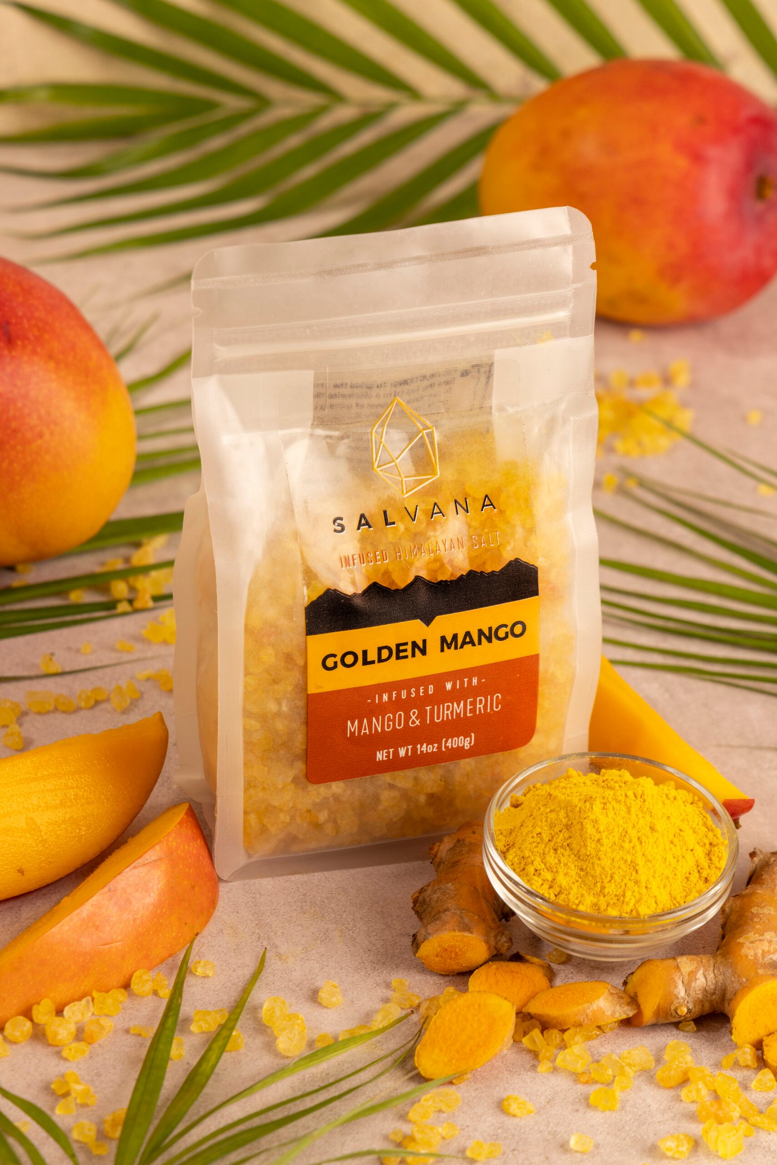 Salvana Golden Mango Himalayan Salt -DOYPACK 400 GR